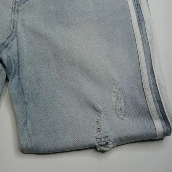 GB Gianni Bini Tuxedo Stripe Raw Step Hem Jeans - Picture 6 of 9